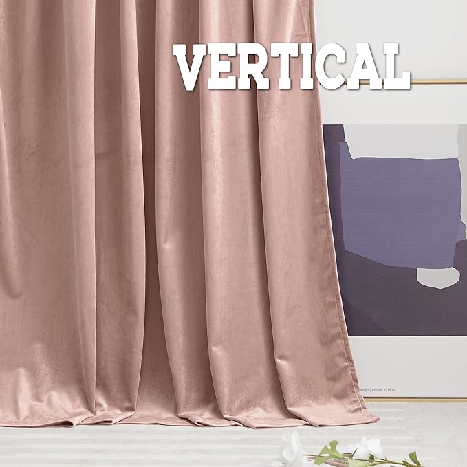 RYB HOME Velvet Closet Curtains 84 inches, Room Darkening Thermal Insulated - Image 5