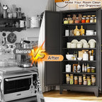 75" Metal Kitchen Pantry Cabinet, Cabinet - Image 5