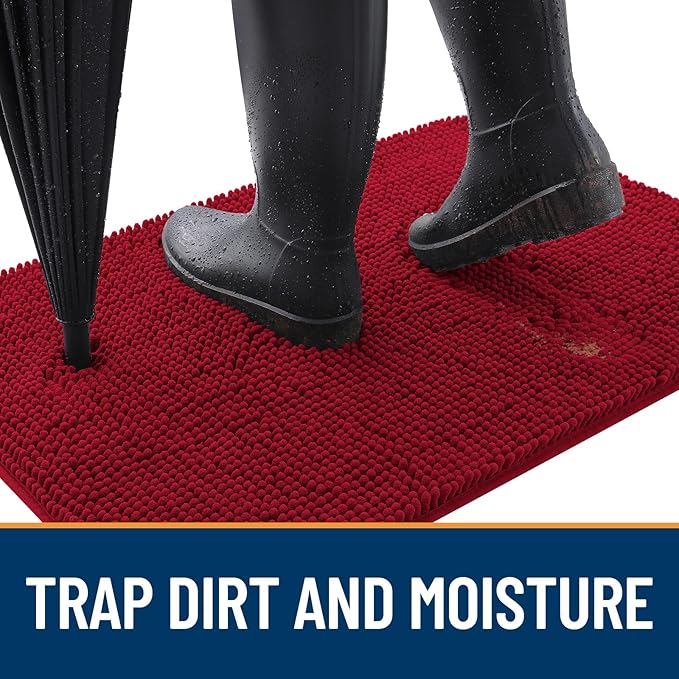 OLANLY Dog Door Mat for Muddy Paws 30x17, Absorbs Moisture and Dirt, Absorbent - Image 2