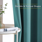 NICETOWN Sea Teal Blackout Curtains 102 inch Length, Grommet Energy Saving - Image 5
