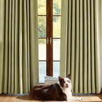 jinchan Chenille Blackout Curtains 96 Inches Long 2 Panels Sage Green Thermal - Image 5