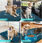 OLANLY Dog Door Mat for Muddy Paws 70x46, Paw Print Design, Absorbs Moisture - Image 7