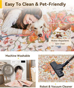 Area Rugs 6'x9' Washable Non-Slip, Floral Vintage Distress Print Pattern - Image 6