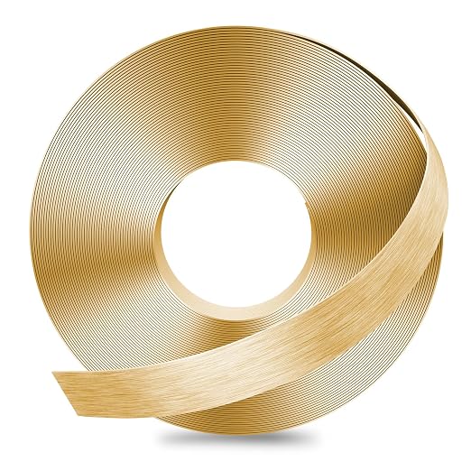 GSCIT Club Gold Edge Banding, 1 Inch x 25ft Aluminum Brushed Edge Banding PVC by GSCITCLUBEDGEBANDING