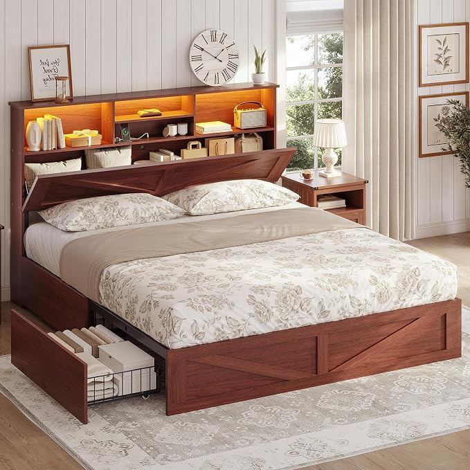 AOGLLATI Farmhouse Queen Bed Frame by AOGLLATI