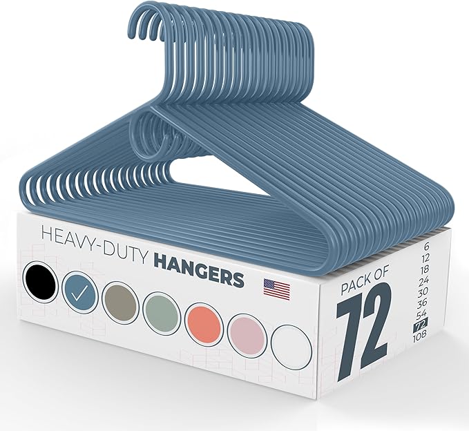 Neaties Heavy Duty Clothes Hangers 50+ Pack – Made in The USA – 8lb Capacity by NeatiesHangers