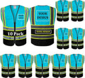 BeautyWill Custom Logo 10/20 Pack Safety Vest Class2 High Visibility Vest by BeautyWill