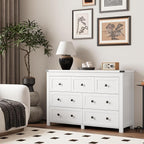 Dresser for Bedroom with 7 Drawers, Farmhouse Wood Chest of Drawers, Wide TV - Image 2