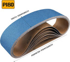 10-Piece 4 x 36 Inch 180 Grit Zirconia Sanding Belts, Heavy Duty Long-lasting - Image 2