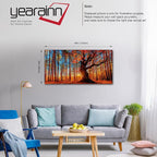 Yearainn Large Canvas Wall Art Forest Sunset Canvas Pictures Red Leaf Trees - Image 7