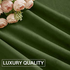 StangH Moss Green Velvet Drapes 90 inches Long, Luxury Room Darkening - Image 8