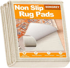Songrey Non-Slip Rug Pad 2x4 FT, Extra Thick Carpet Pads by Unknown