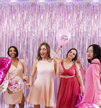 GOER 3.2 ft x 8.2 ft Metallic Tinsel Foil Fringe Curtains Party Photo Backdrop - Image 4