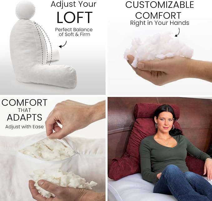 Husband Pillow XXL Aspen Edition, Adult Reading Sit Up Bed Rest Pillow - Image 2