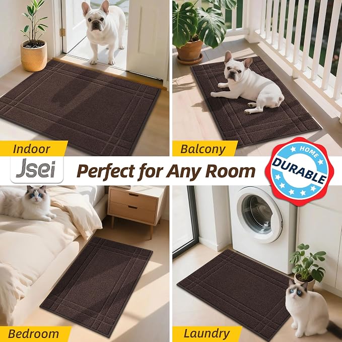 JSEI Entryway Rugs Doormat 20"x32", Non-Slip Dirt Trapper Door Mats Indoor - Image 8