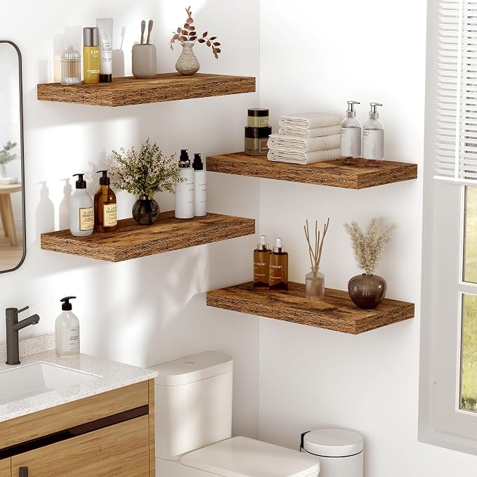 Vivelove 10 Inch Deep Floating Shelves 24 inch Long, 24 x 10 Wide Wall Shelves - Image 2