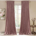 StangH Wild Rose Pink Curtains for Kids Bedroom, Elegant Soft Velvet Room by StangH