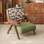 Accent Chair Mid Century Modern Chair, Velvet Upholstered Lounge Arm Chair by Euklea