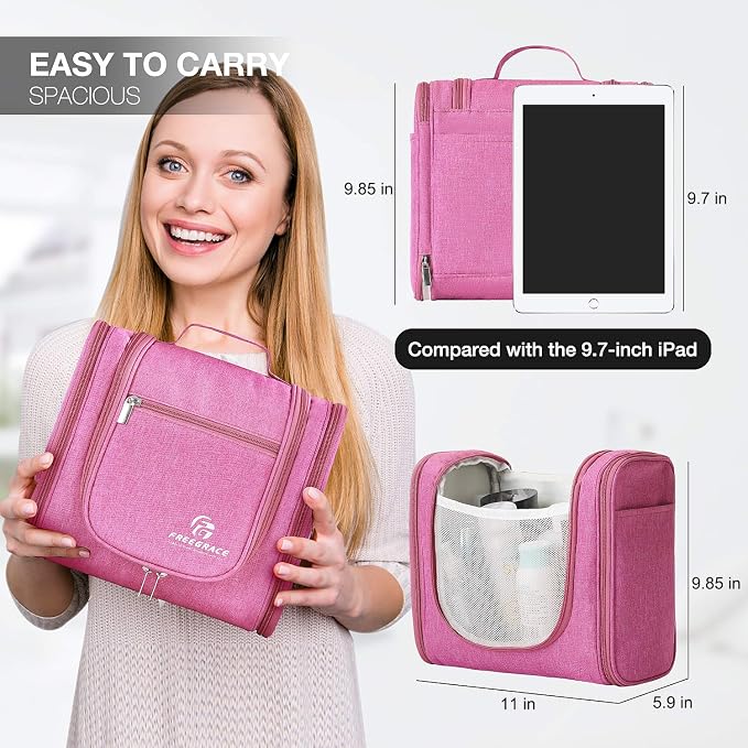 Hanging Toiletry Bag Extra Large Capacity | Premium Travel Organizer Bags - Image 4