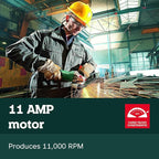 Metabo 4-1/2-5-Inch Angle Grinder, 11 Amp, 000 RPM, Non-Locking Paddle Switch - Image 4