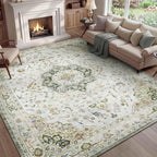 PADOOR 8X10 Area Rug, Rugs for Living Room, Soft Green Rugs for Bedroom by PADOOR