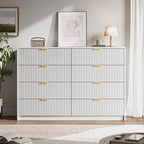 White Dresser for Bedroom, 8 Drawer Double Dresser, Modern Chest of Drawers for - Image 7