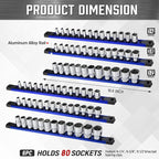 ALOANES 6-Piece Magnetic Rail Organizer, Heavy Duty Aluminum Rails, 360 Swivel - Image 2