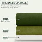StangH Sage Green Nursery Curtains 90 inches Long Living Room Velvet Thermal - Image 5