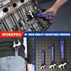 WORKPRO 10-Inch Adjustable Wrench, Cr-V Steel Wide Jaw Black Oxide Wrench - Image 7