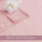 RYB HOME Baby Pink Velvet Curtains 90 inches, Back Tab Soft Fabric Room - Image 4