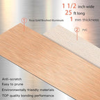 GSCIT Club Rose Gold Edge Banding, 1 1/2 Inch x 25ft Aluminum Brushed Edge - Image 2