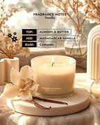 96NORTH Luxury Vanilla Soy Candles | Large 3 Wick Jar Candle | Up to 50 Hours - Image 4