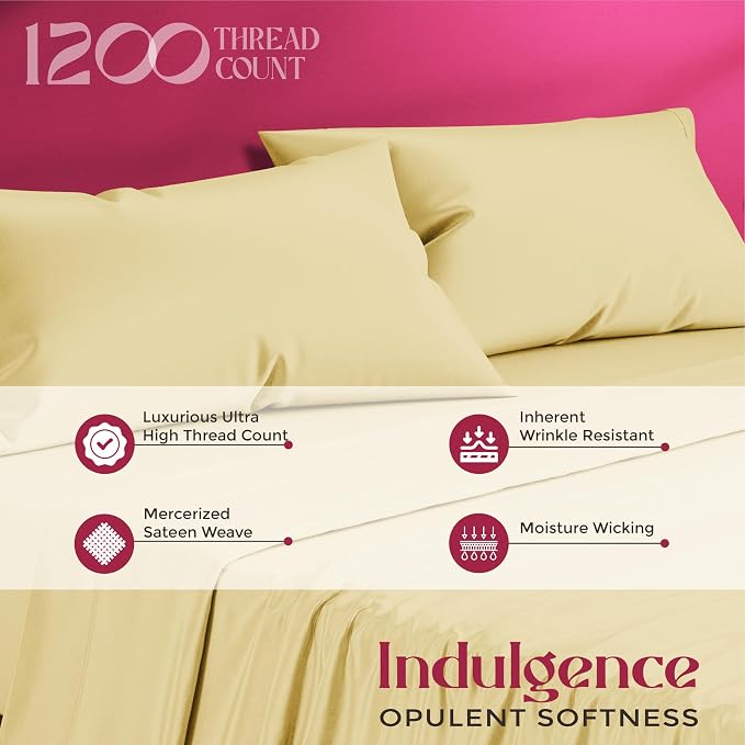 Mayfair Linen 100% Egyptian Cotton Queen Sheet Set - Image 2