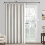 Topfinel Extral Wide Curtains, Pinch Pleated 100% Blackout Linen Luxury Drapery - Image 2