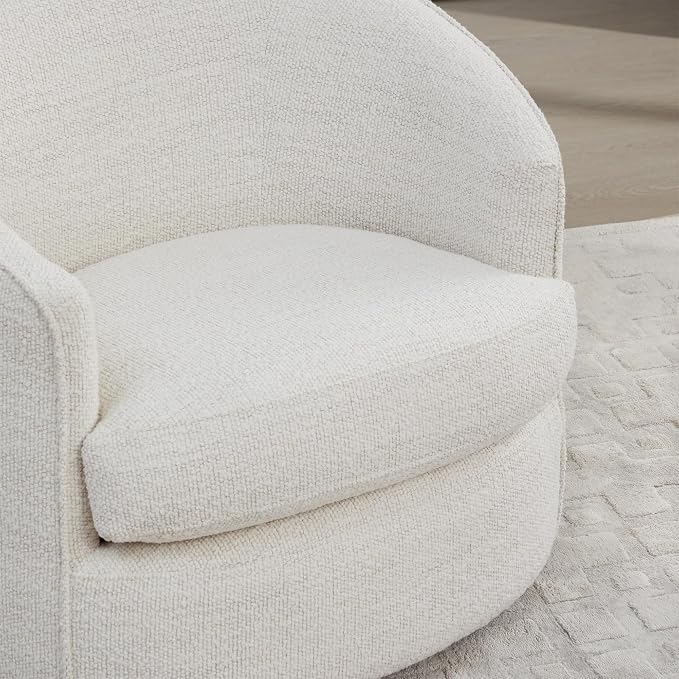 CHITA Swivel Barrel Chair, Modern Comfy FSC Certified Upholstered Boucle Accent - Image 5