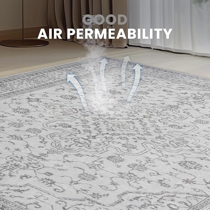 Washable Rugs 8x10 Area Rugs for Living Room, Dining Room- Soft Low Pile - Image 5