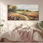 YETHEN WAL Floral Wildflower Meadow Wall Art – Countryside Cottage Landscape - Image 4