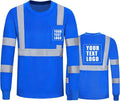 AYKRM Safety T Shirt Reflective High Visibility hi vis Long Sleeve T Shirt by AYKRM