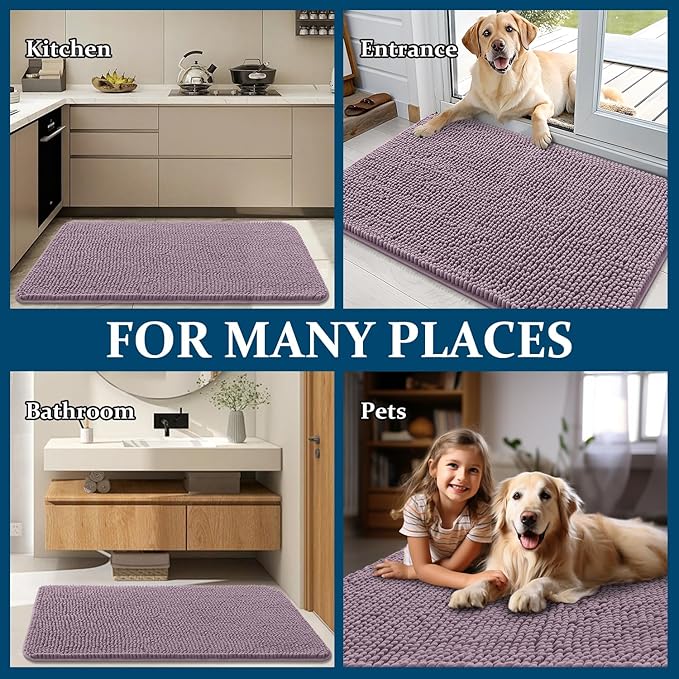 OLANLY Dog Door Mat for Muddy Paws 47x32, Absorbs Moisture and Dirt, Absorbent - Image 8