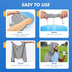 3 Pack Cooling Hoodie Towels for Neck and Face, UPF 50 Sun Protection & Instant - Image 3