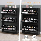 Shoe Cabinet with Odor Control and Back Panels, Deodorizing Slim 3-Flip Shoe - Image 5
