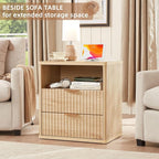 LEYAOYAO Fluted Farmhouse Nightstand Set of 2 - Image 6