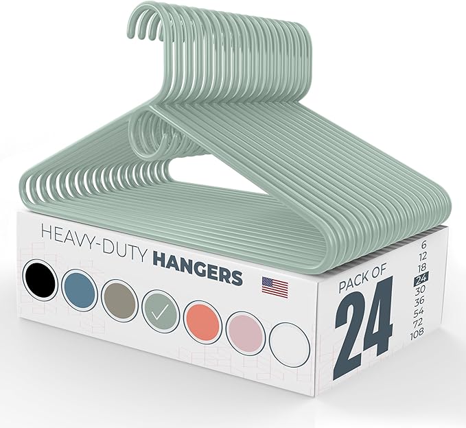 Neaties Heavy Duty Clothes Hangers 20 Pack – Made in The USA – 8lb Capacity by NeatiesHangers