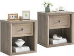 Farmhouse Night Stand Set of 2, Wood Large Side Tables End Table, 22.6" Wide by StandifurnoFurniture