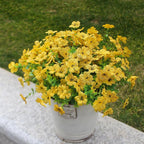Yellow Artificial Outdoor Flowers 12 Bundles Fake Daisy Faux Mums Fall Plants - Image 4