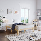 Giantex 14 Inch Queen Wood Platform Bed Frame, Minimalist Mattress Foundation - Image 5