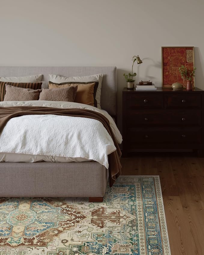 GENIMO 6X9 Area Rugs for Living Room, Machine Washable Vintage Floor Cover - Image 7