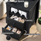 Joaxswe Night Stands with Charging Station Set of 2, Farmhouse Nightstand - Image 5