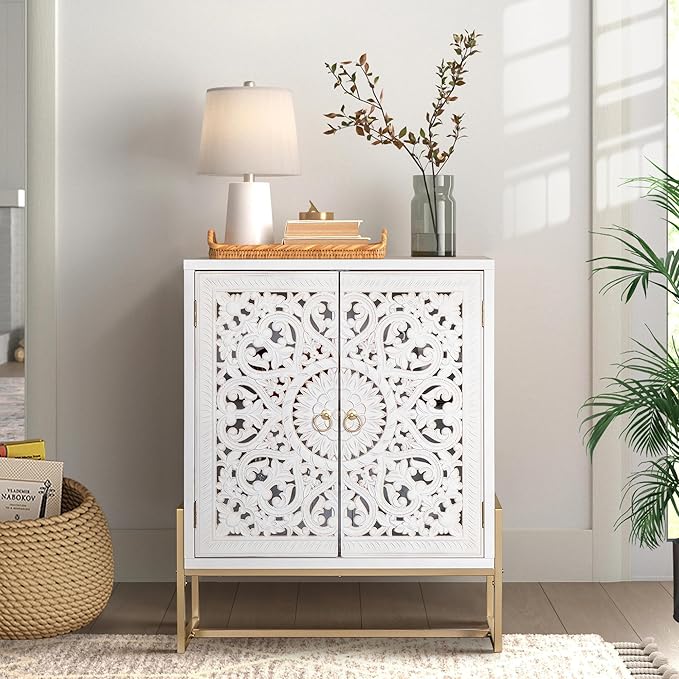 PHI VILLA White Accent Cabinet by PHIVILLAThepioneerofcomfortablehouseholdsupplies