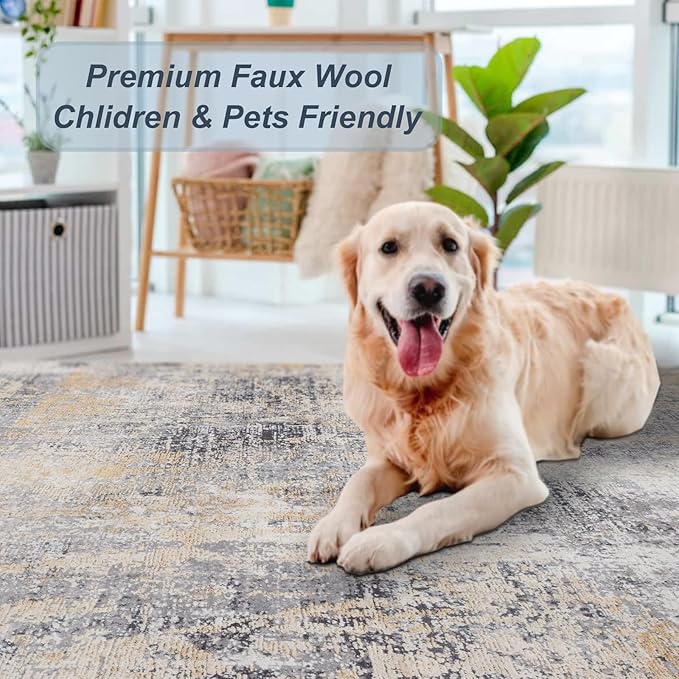 Area Rug 5×7, Vintage Boho Rug, Ultra-Soft Low Pile, Non Slip, Stain Resistant - Image 7
